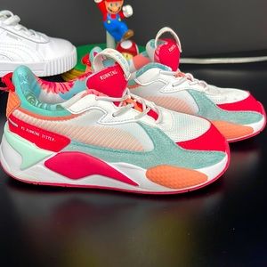 Puma Girls RS-X - Girls' Toddler Running Shoes White/Coral Size 10c